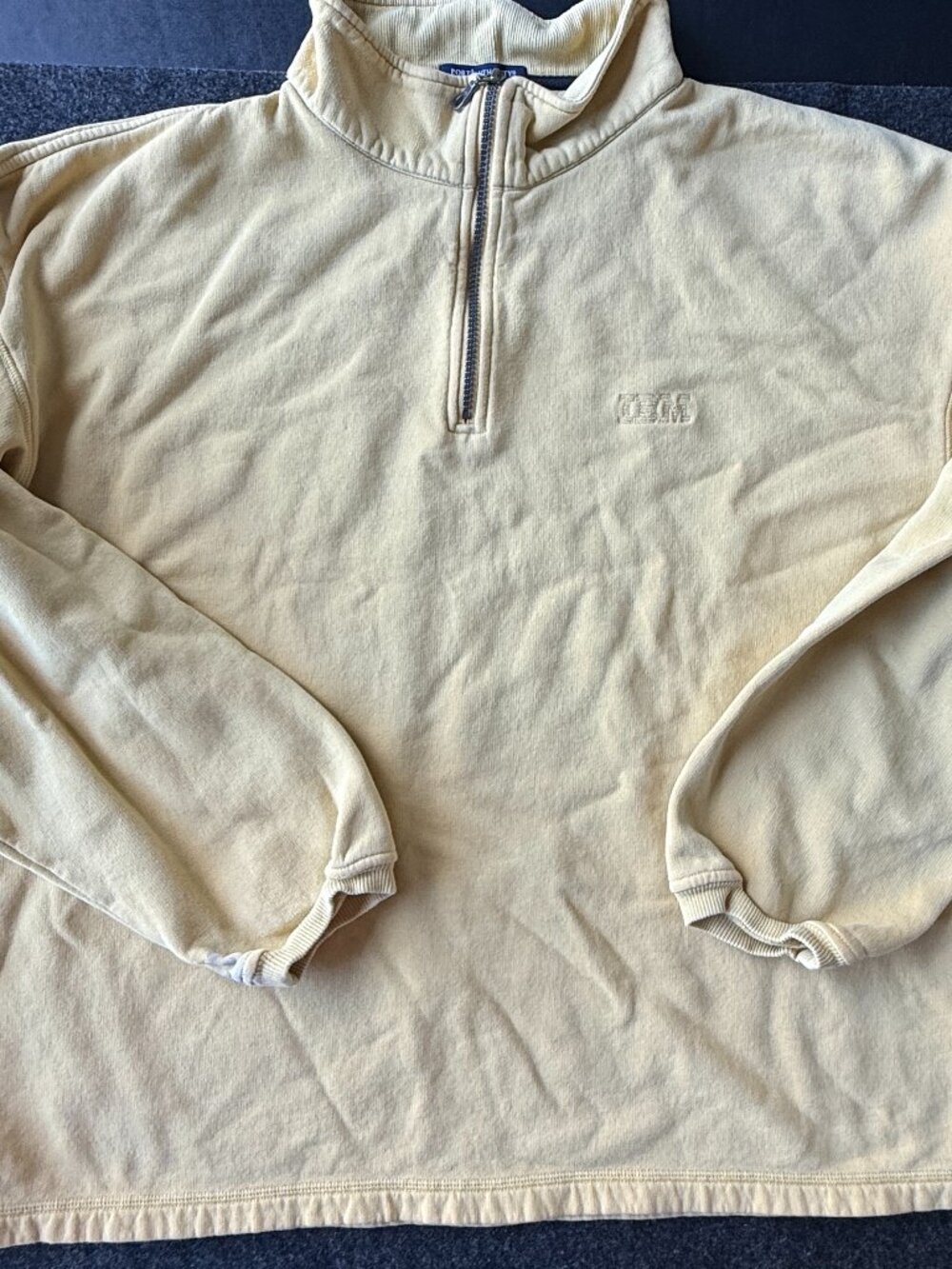 IBM Port Authority Yellow Quarter Zip Sweatshirt XL